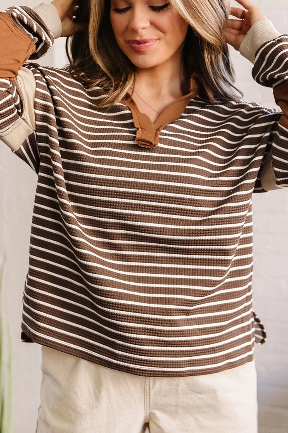 Striped Dropped Shoulder Sweatshirt, image 5