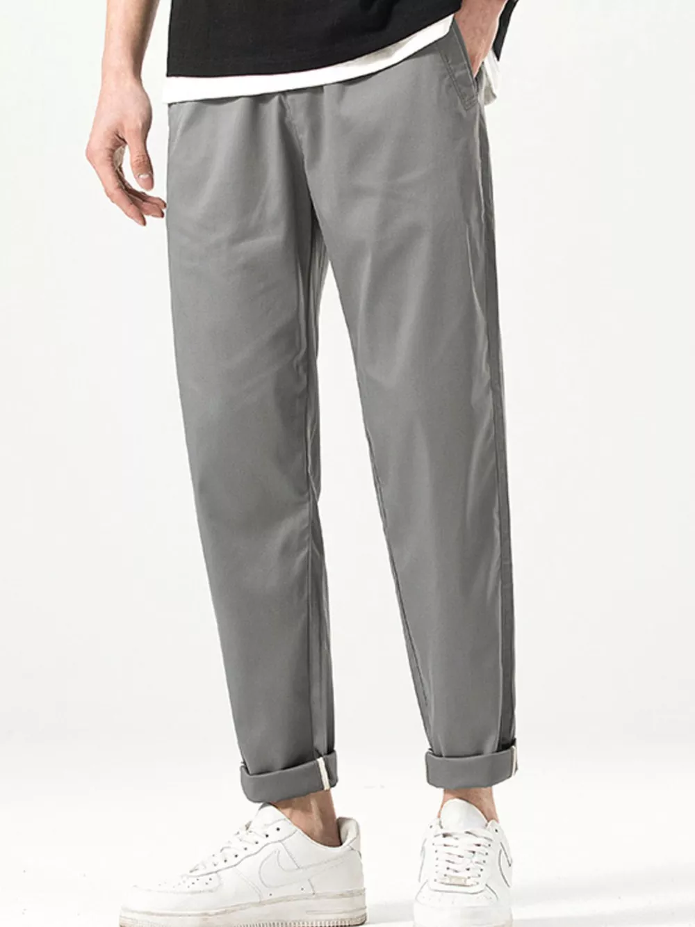 Men's Casual Straight-Leg Cropped Pants, image 10