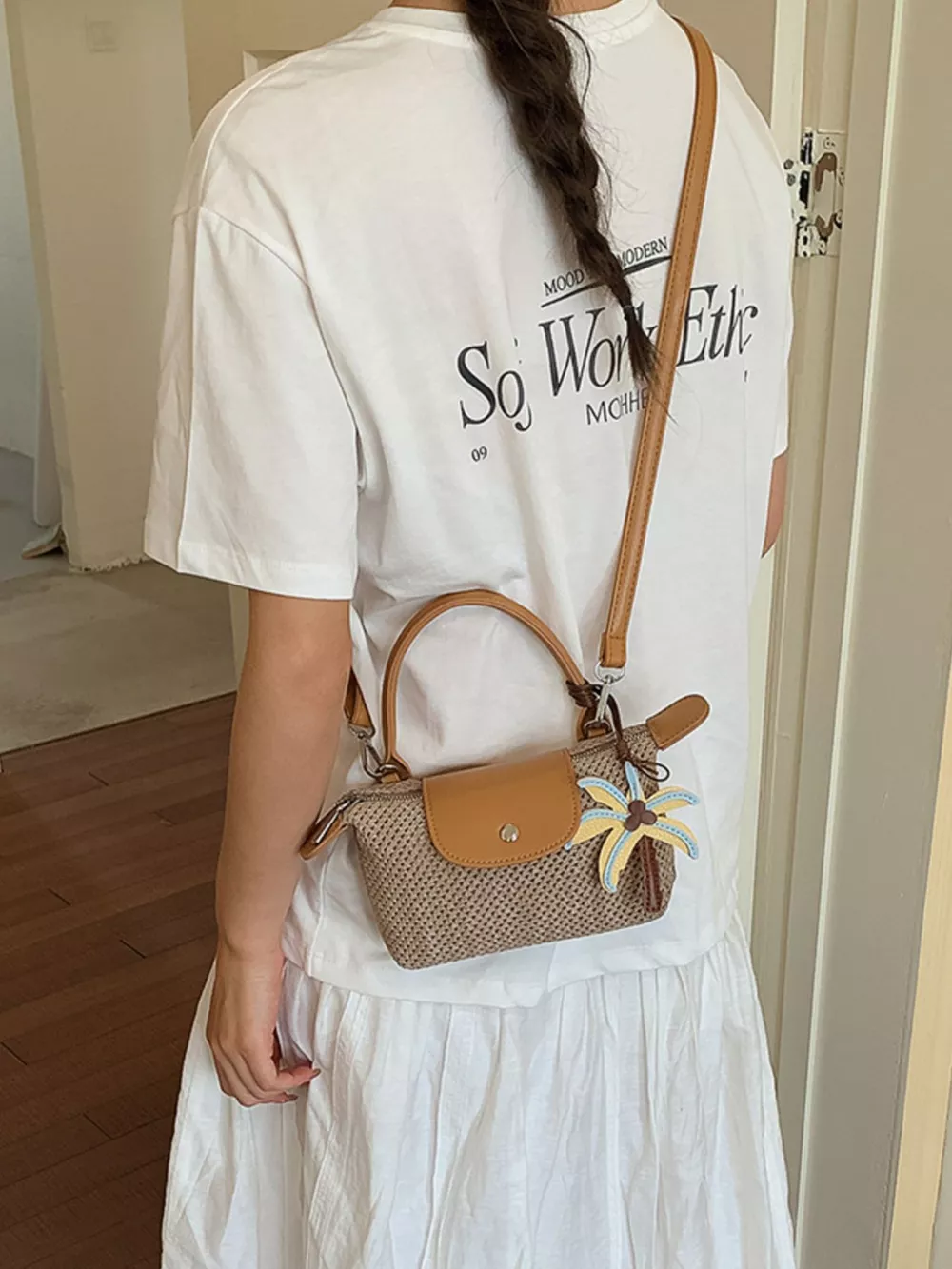 Woven Texture Crossbody Bag, image 3