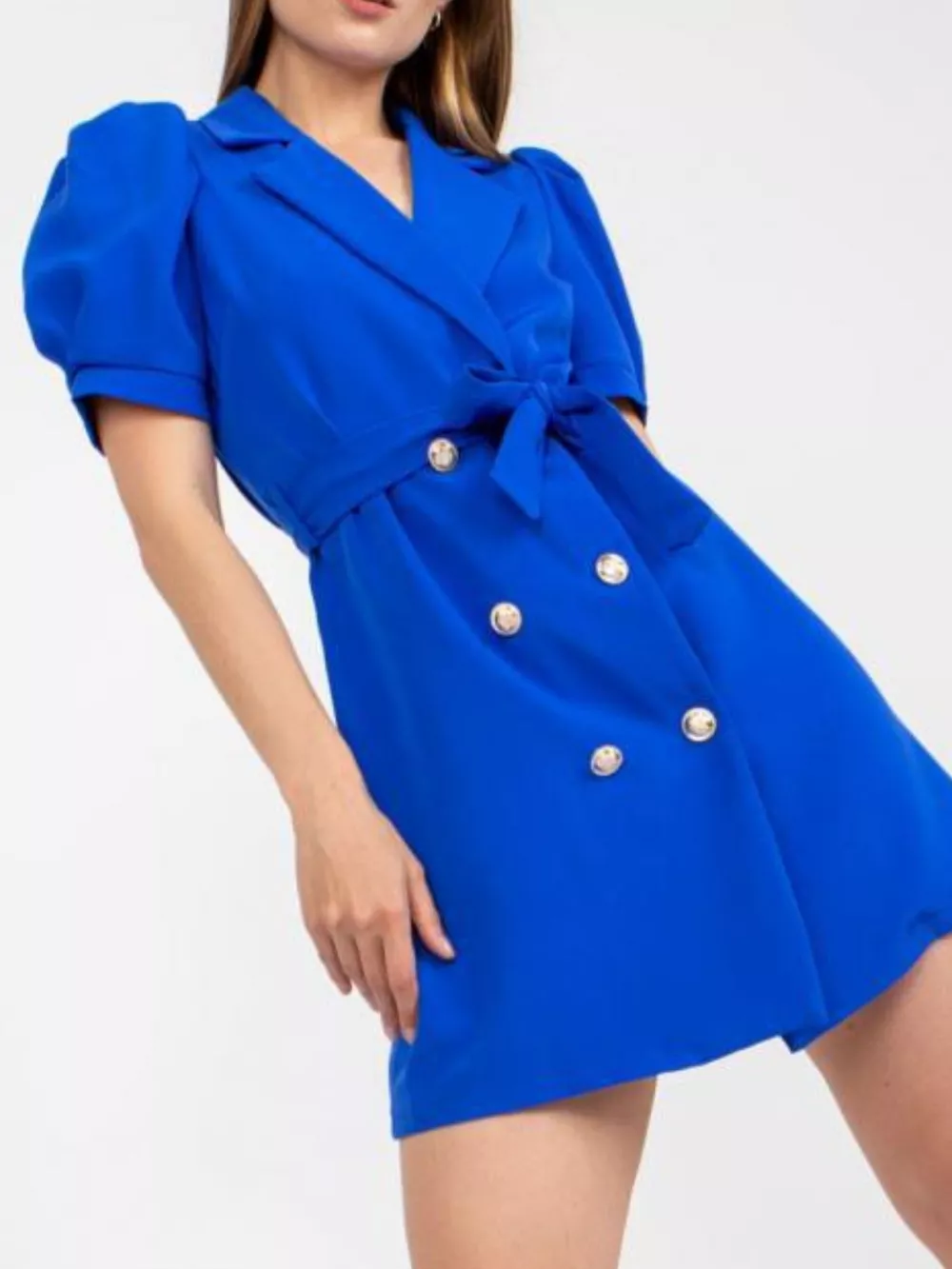 Blazer Style Tie Waist Mini Dress, image 4