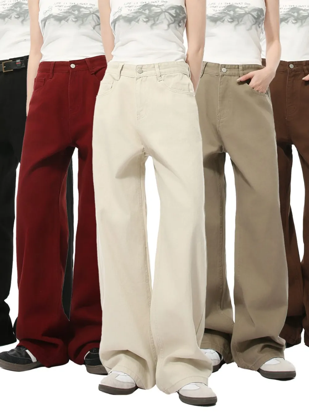 Pocketed Wide Leg Men's Jeans, image 2