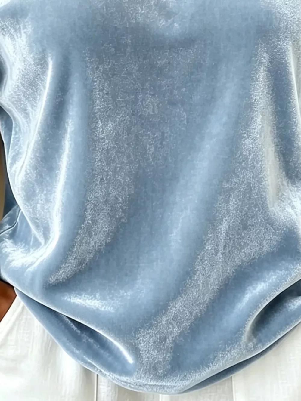 Full Size Velvet Asymmetrical Neck Sweatshirt with Buckle Detail Plus Size, image 15