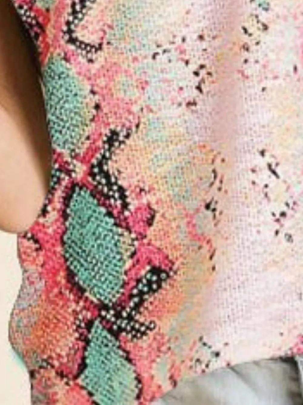 Snakeskin Low Gauge Sleeveless Top, image 2