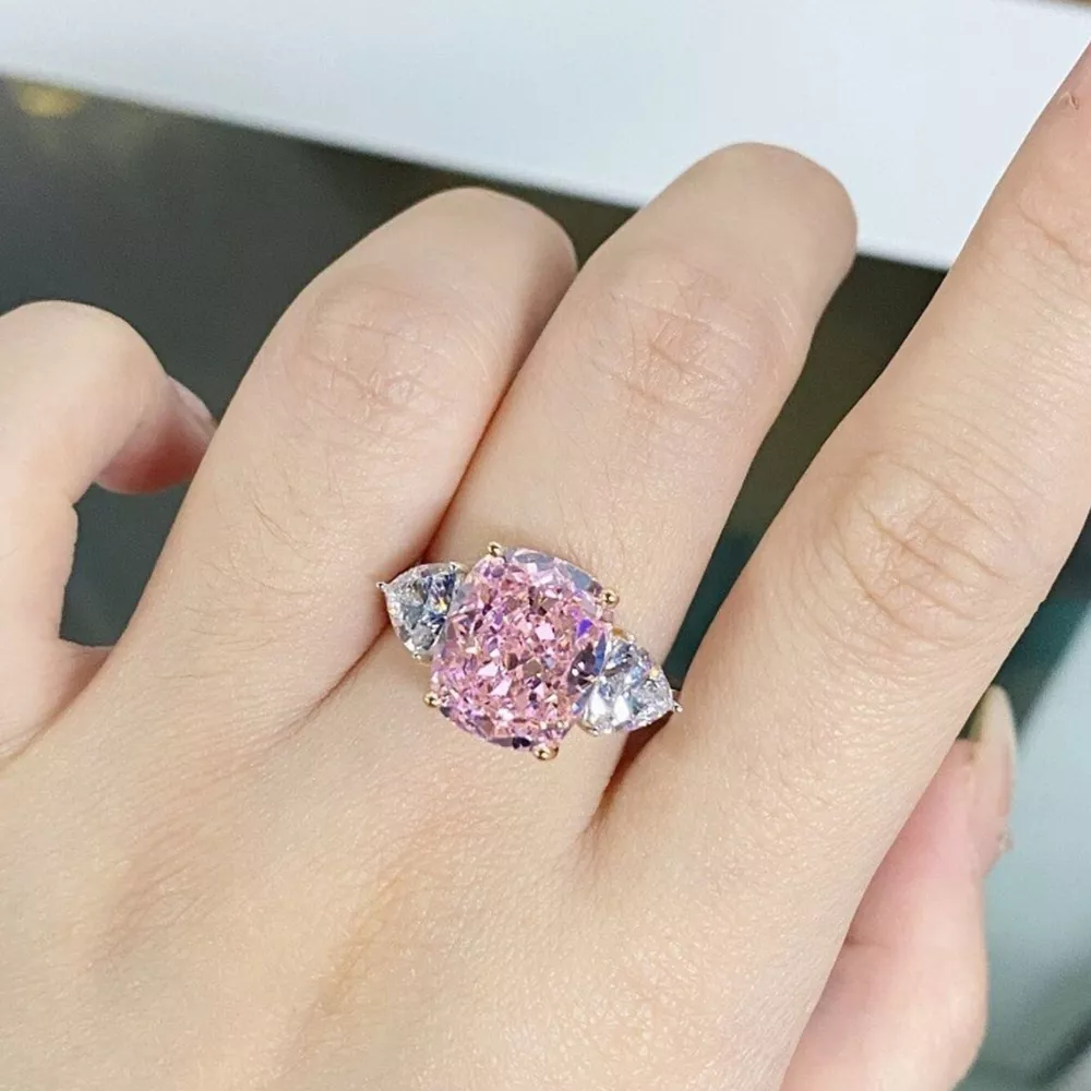 925 Sterling Silver Zircon Geometric Ring