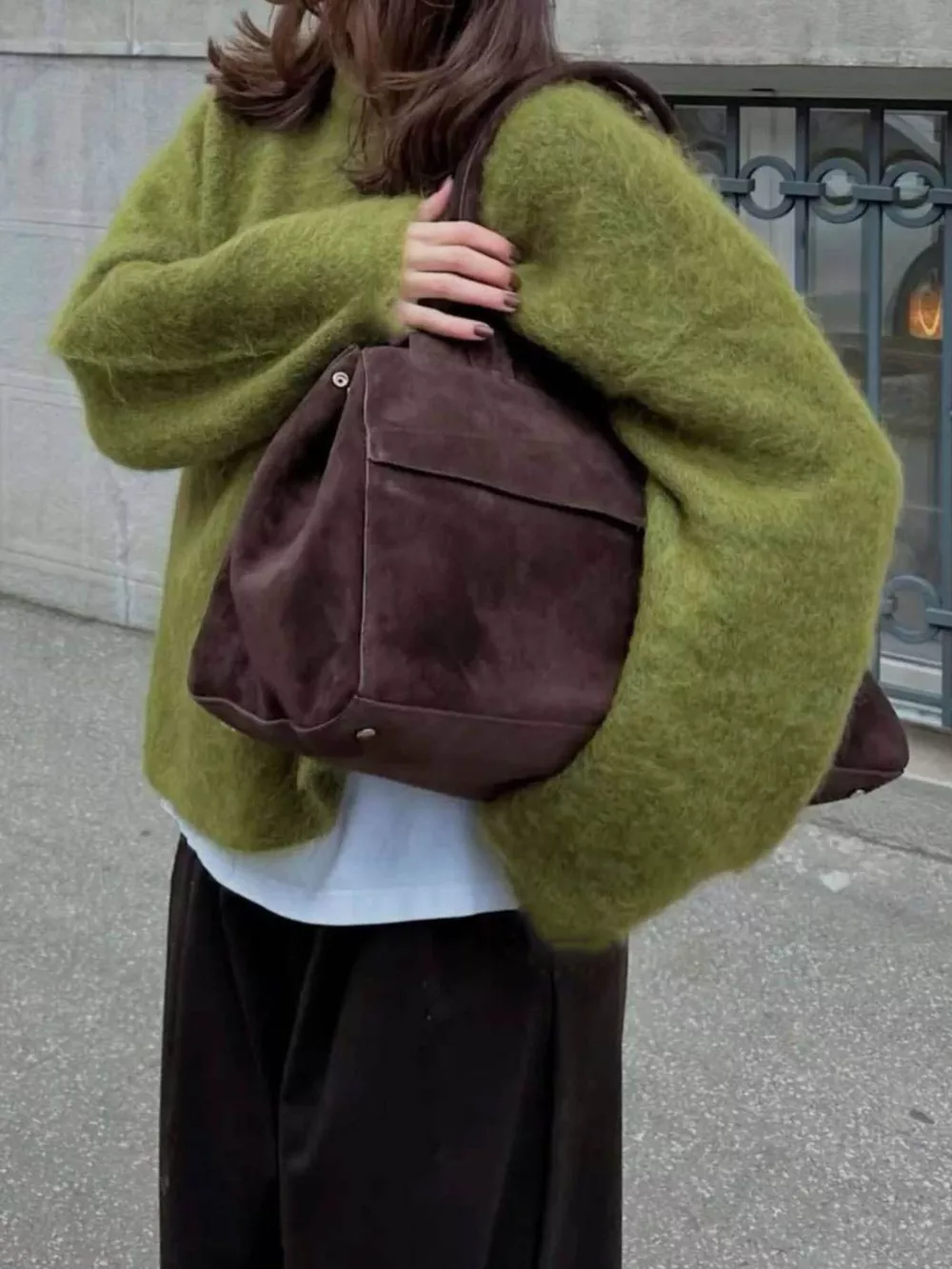 Round Neck Dropped Shoulder Sweater, image 17
