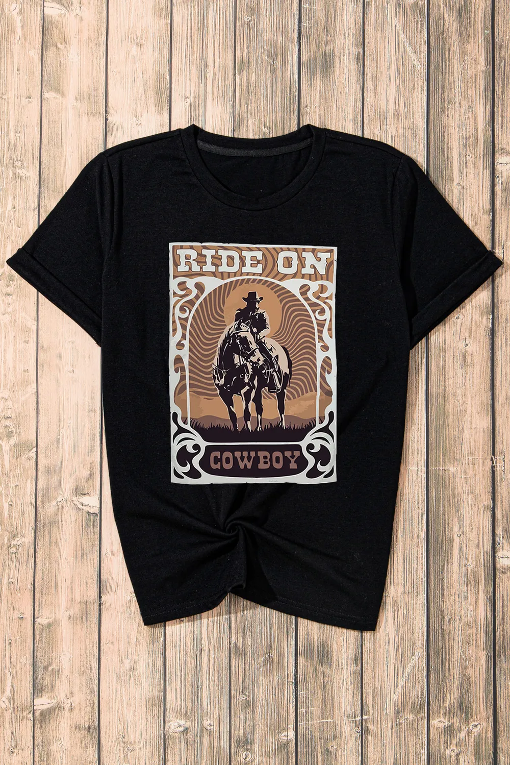 Graphic Round Neck Short Sleeve T-Shirt, image 4