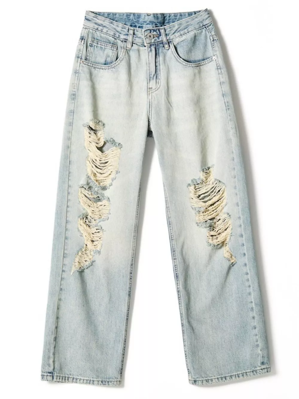 Men's Full Size Distressed Wide Leg Jeans Plus Size, image 7
