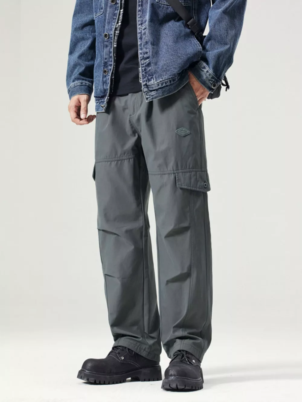 Men's Full Size Wide Leg Cargo Pants Plus Size, image 8