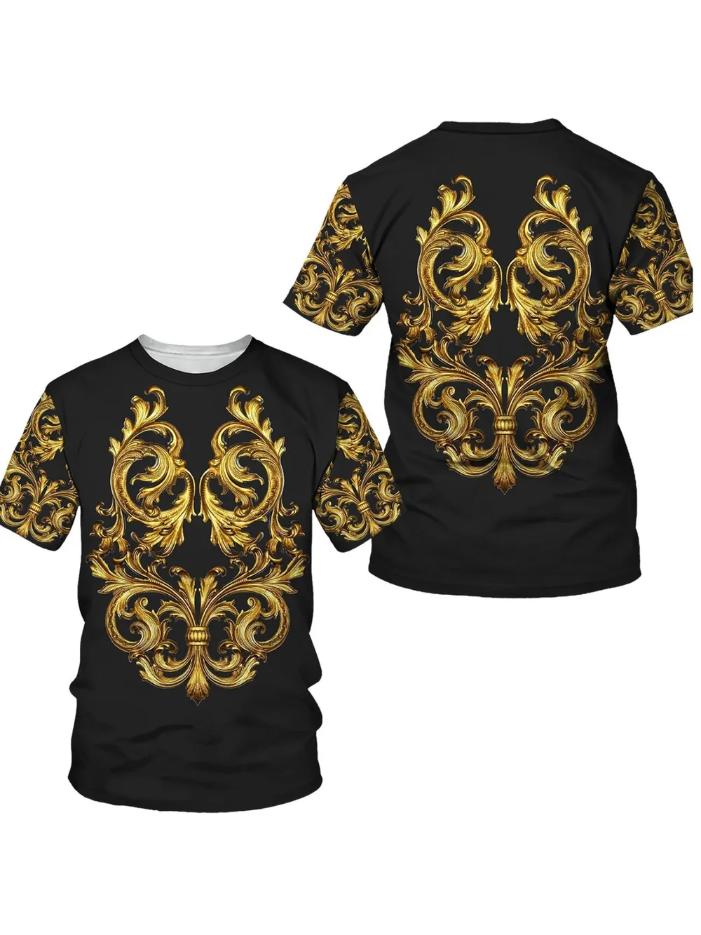 Men's Full Size Graphic Round Neck Short Sleeve T-Shirt Plus Size, image 2