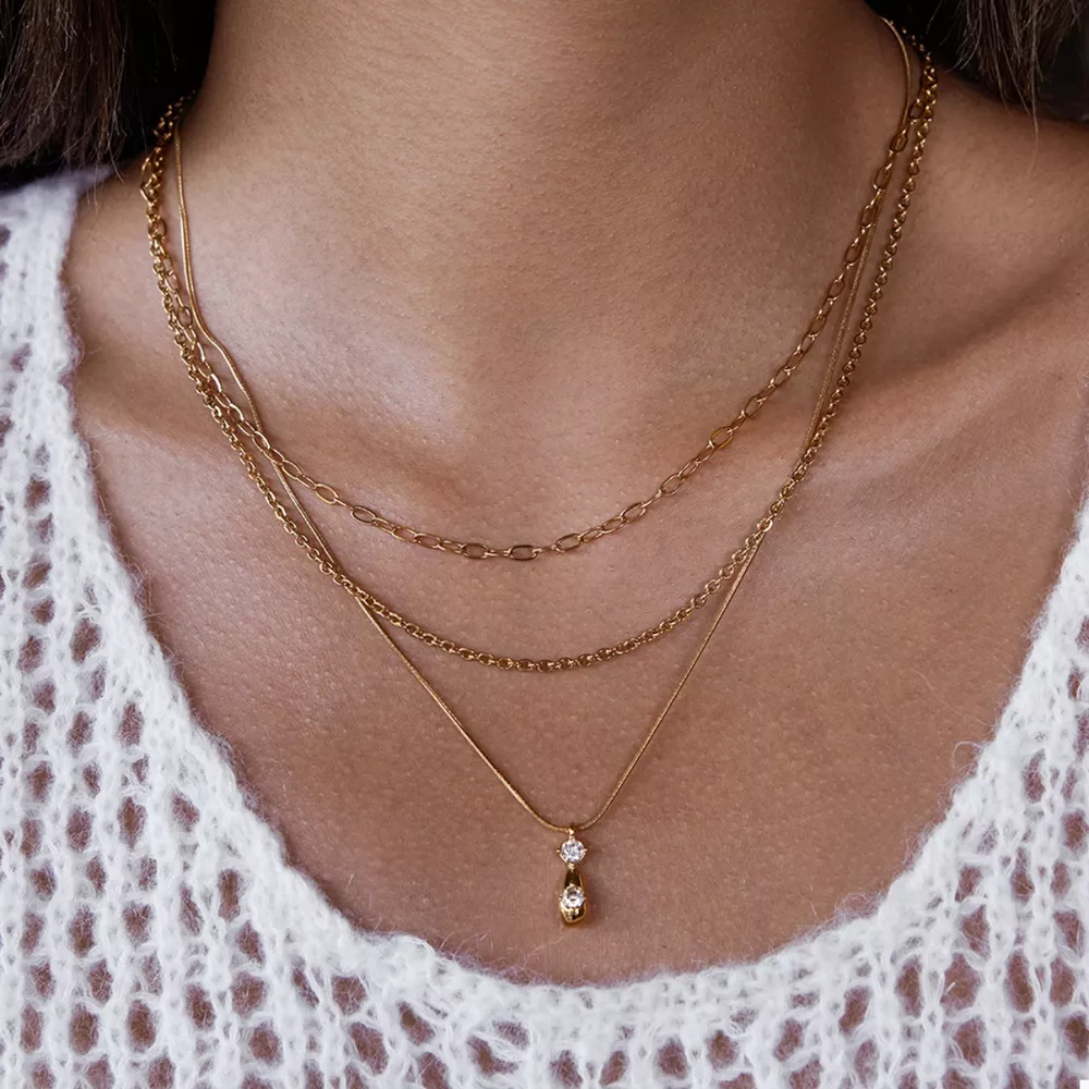 Three Layered Pendant Necklace, image 9