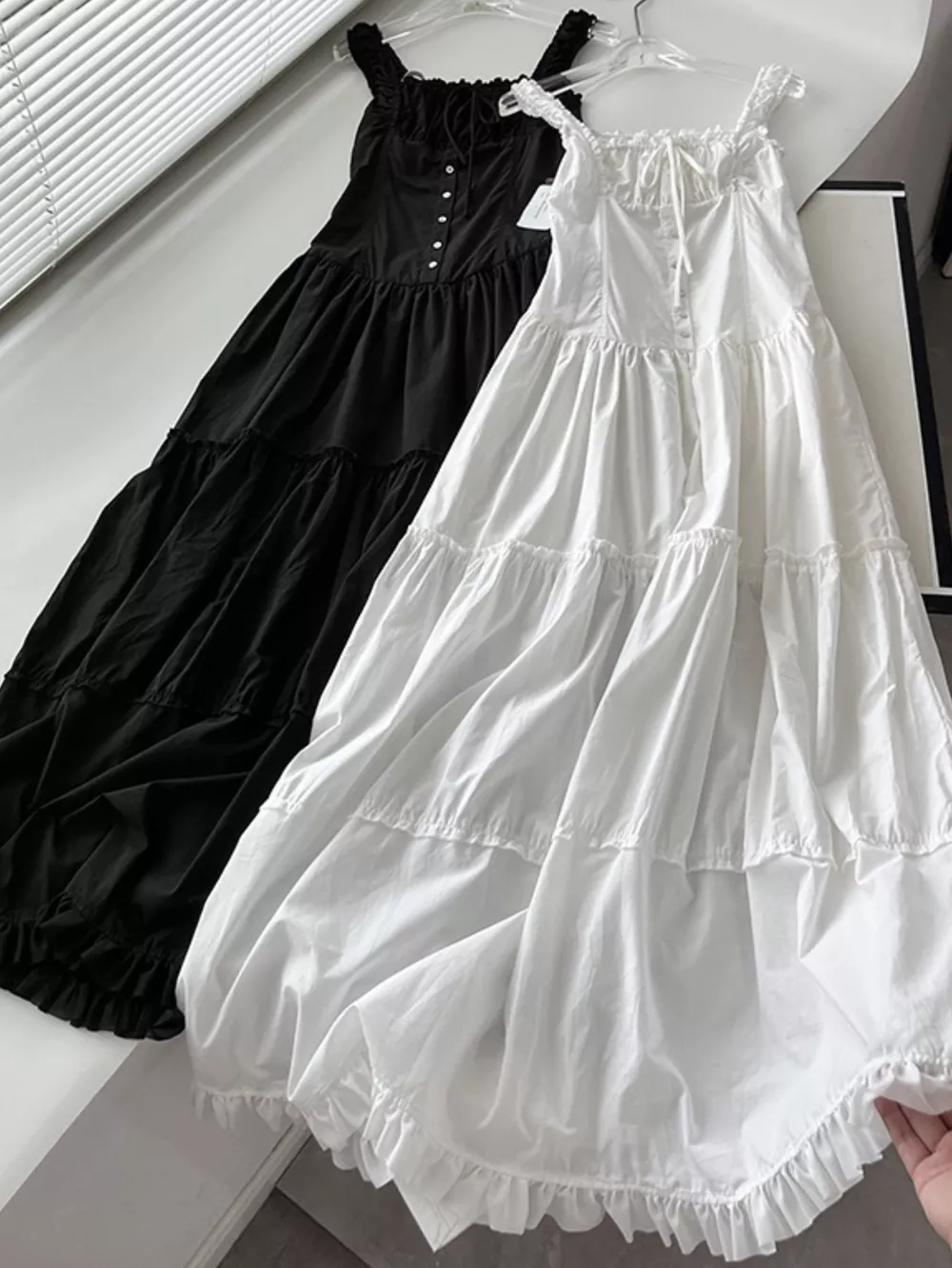 Ruffled Square Neck Tiered Maxi Dress, image 33