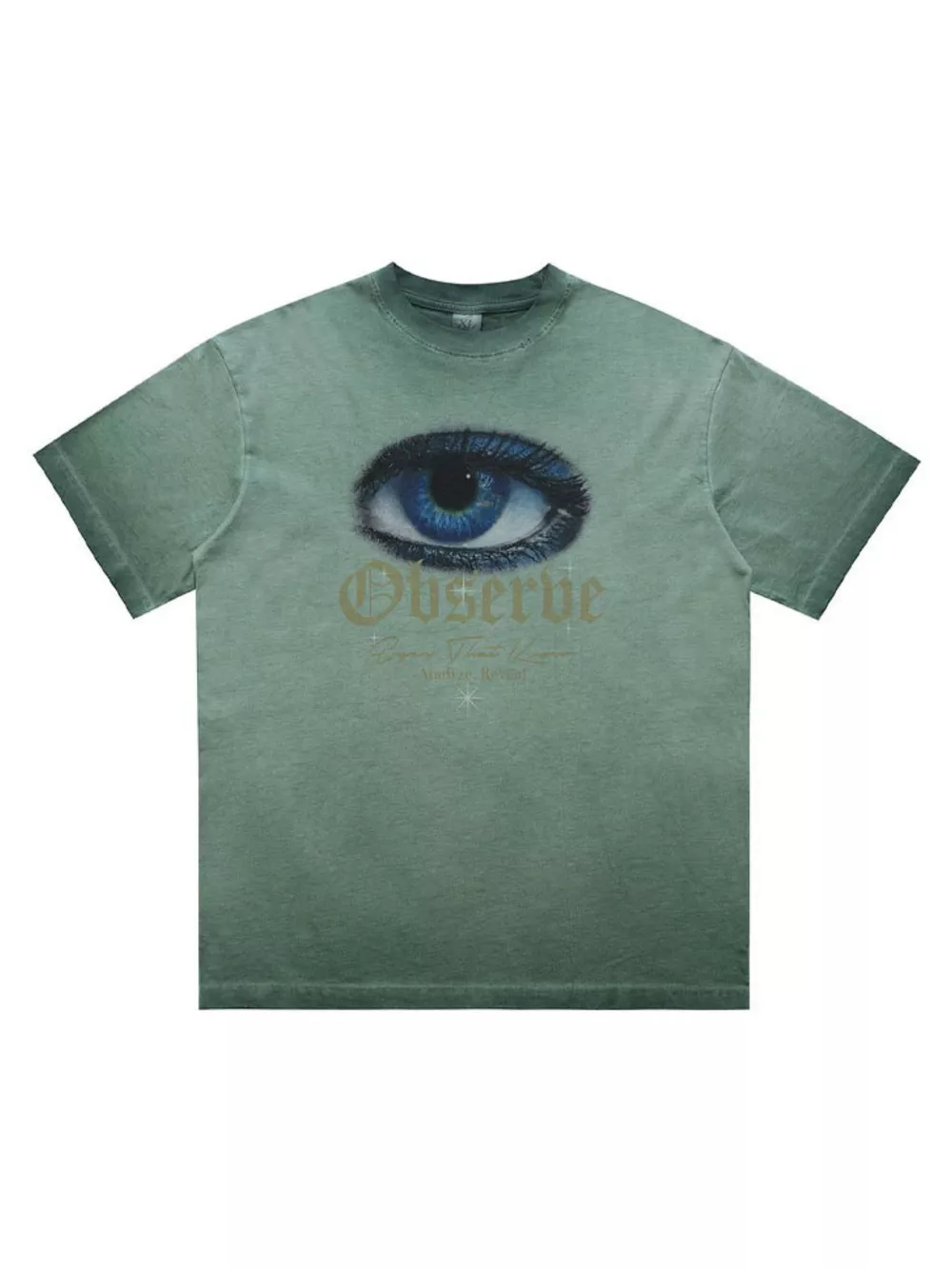 Men's Oversized Eye Graphic Short Sleeve T-Shirt, image 6