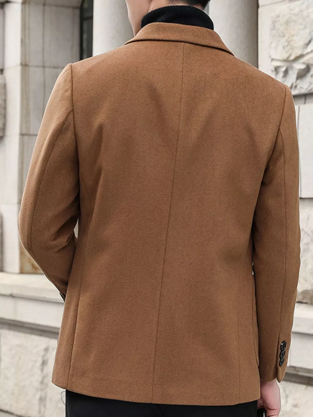 Men's Plus Size Lapel Collar Long Sleeve Blazer, image 4