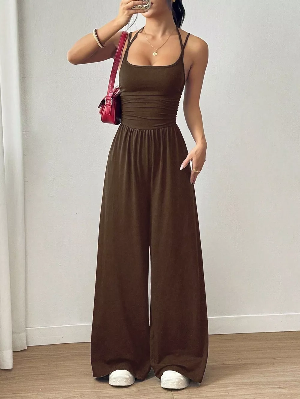 Sleeveless Wide Leg Casual Jumpsuit, image 4