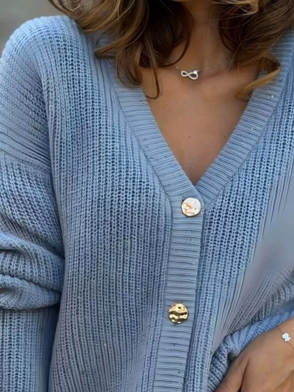 Full Size V-Neck Button-Up Cardigan Plus Size, image 14