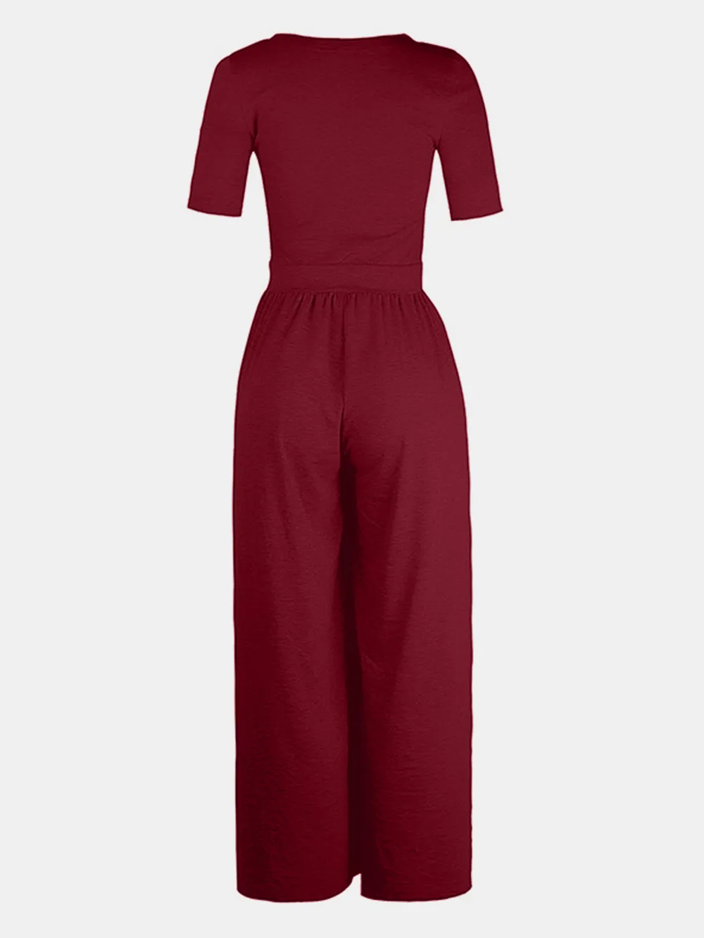 Scoop Neck Short Sleeve Jumpsuit, image 9