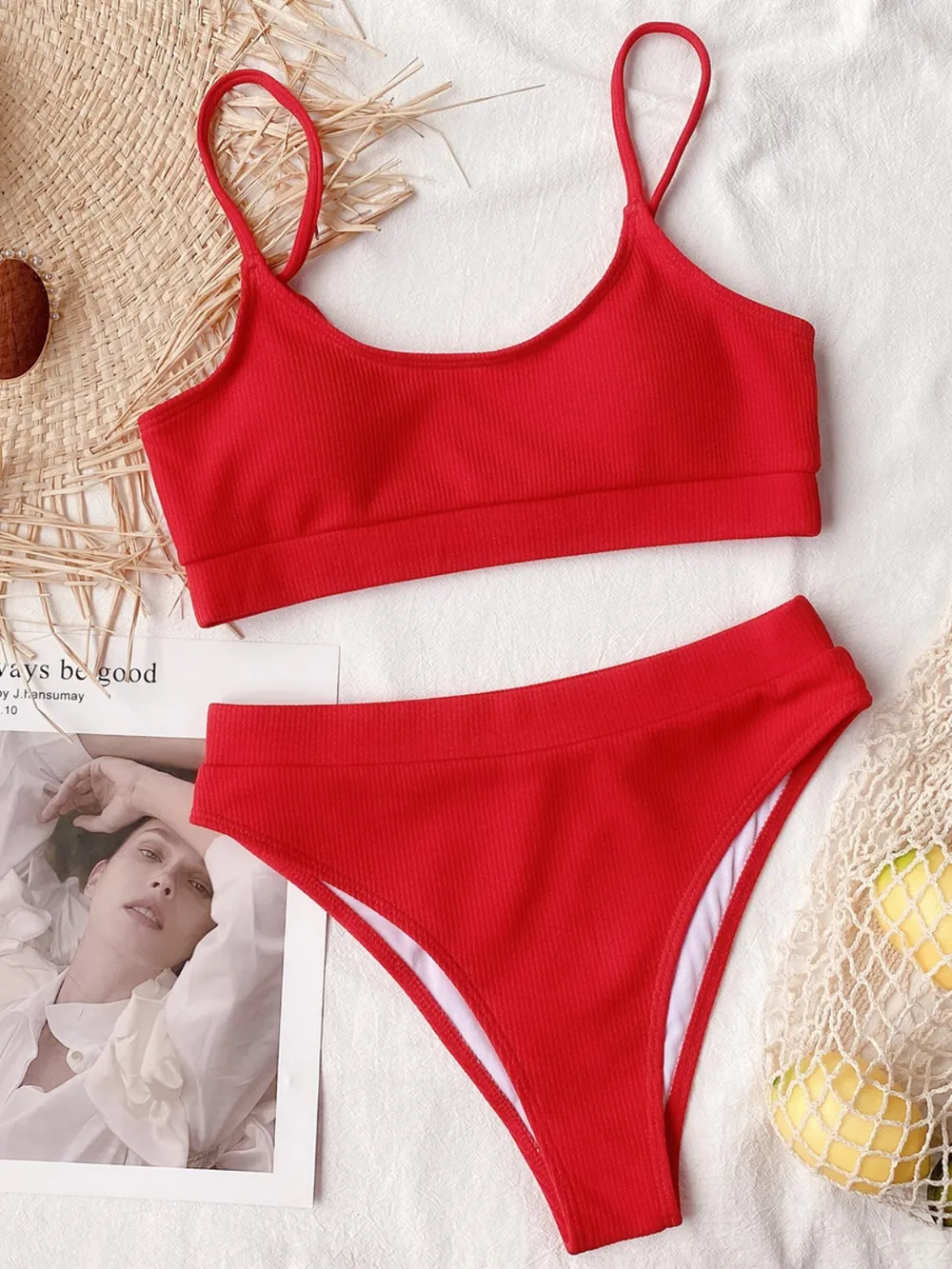 Scoop Neck Spaghetti Strap Two-Piece Swim Set, image 11