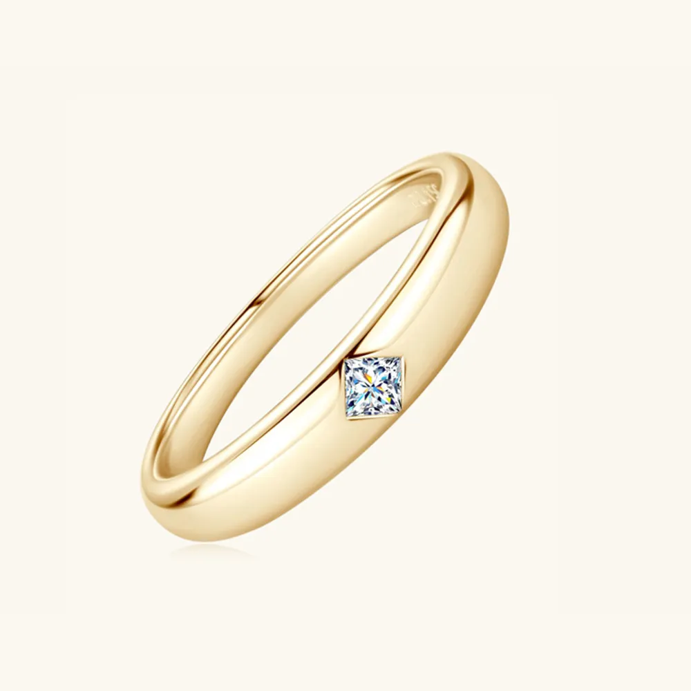 925 Sterling Silver Inlaid Moissanite Ring, image 13