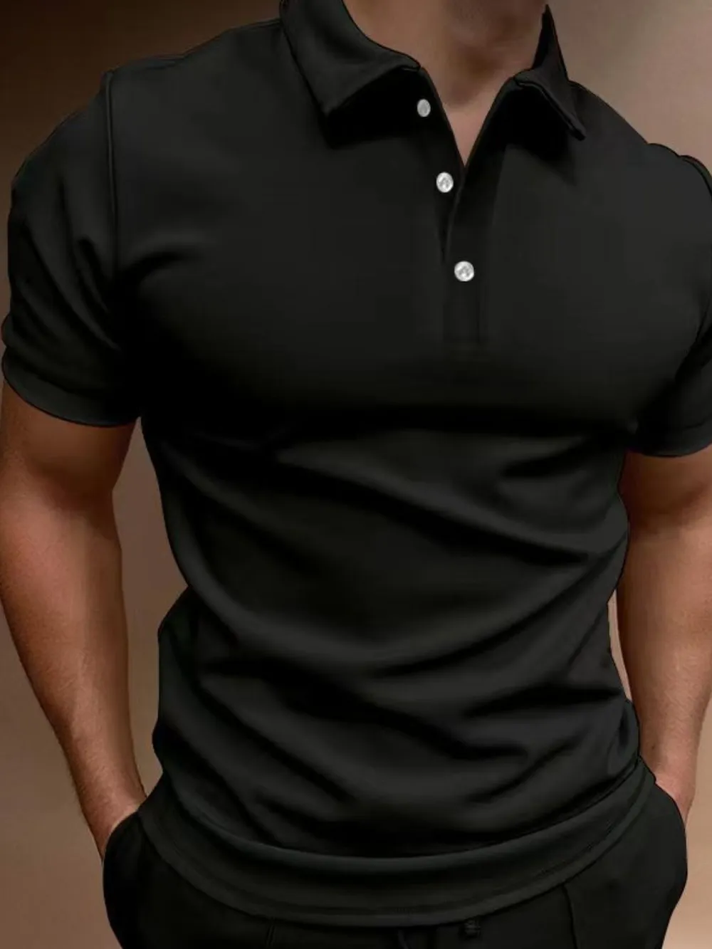 Men's Full Size Collared Neck Short Sleeve Polo Plus Size, image 4