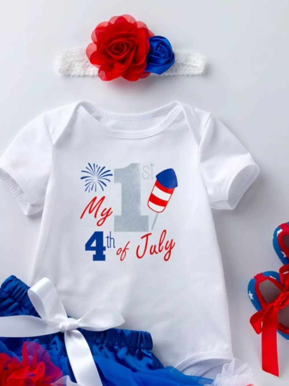 Children's First 4th of July Outfit Set, image 6