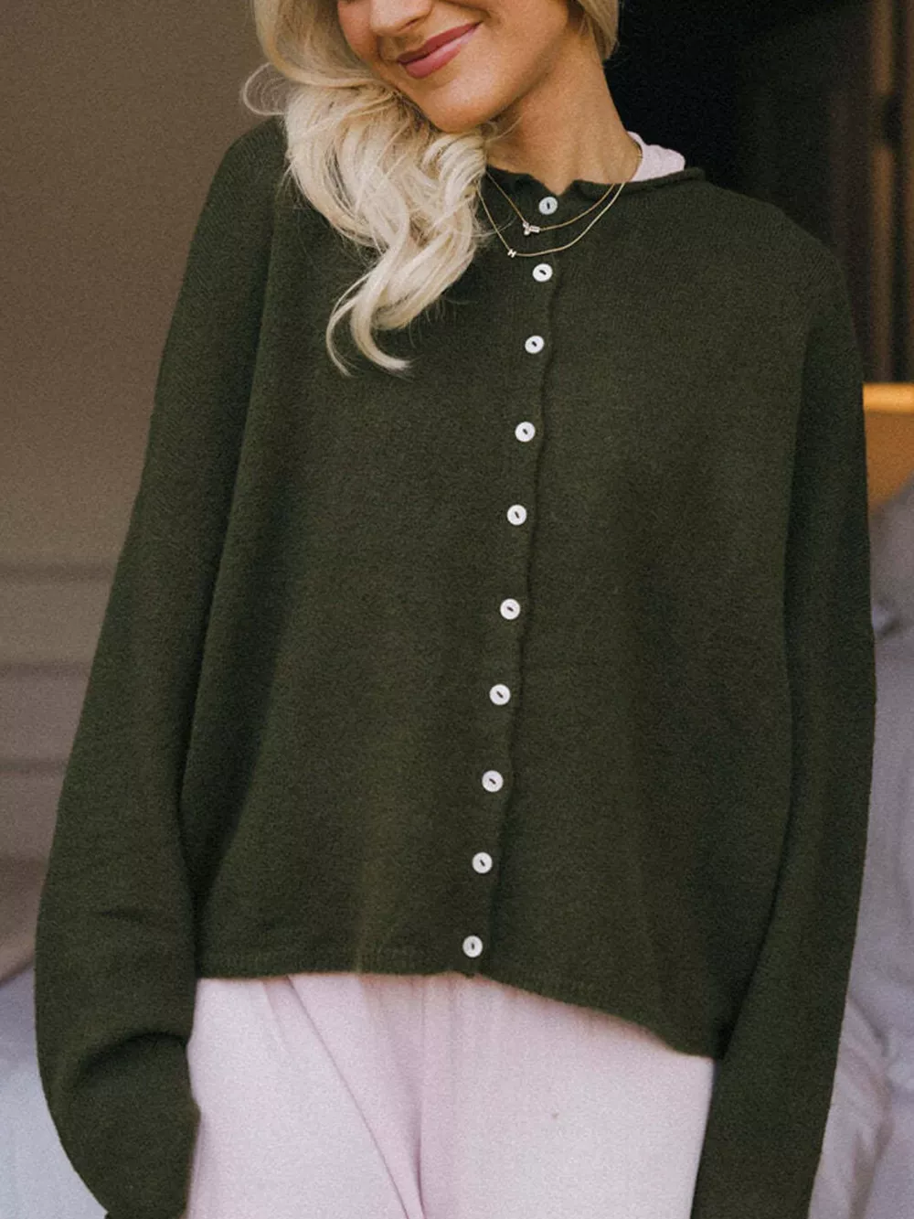 Button-Down Dropped Shoulder Cardigan, image 10