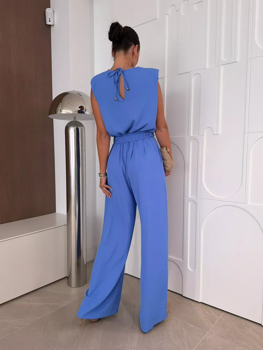 Cowl Neck Wide-Leg Jumpsuit, image 9