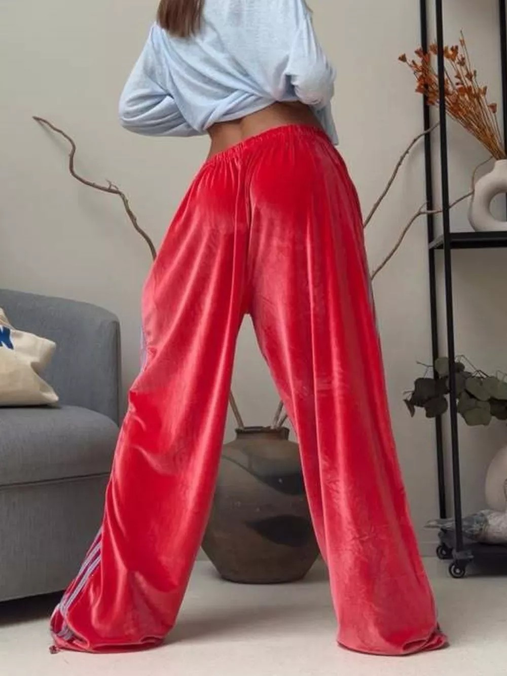 Velvet Wide-Leg Pants, image 12