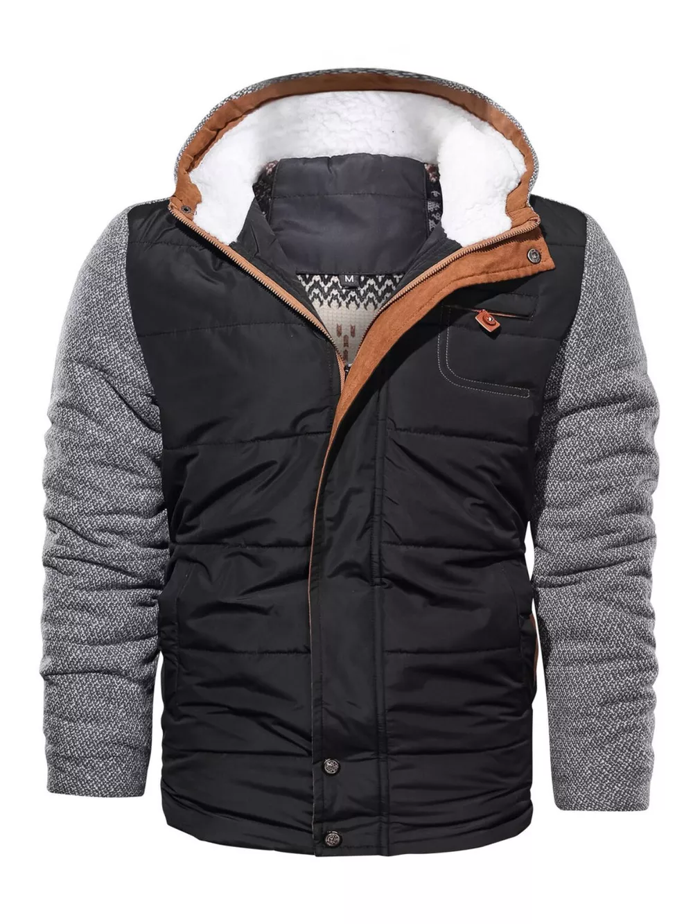 Men's Padded Hooded Winter Coat, image 2