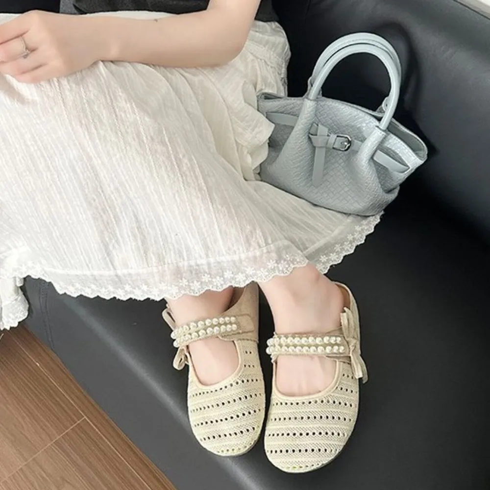 Hollow Out Round Toe Flat Slip-Ons, image 4