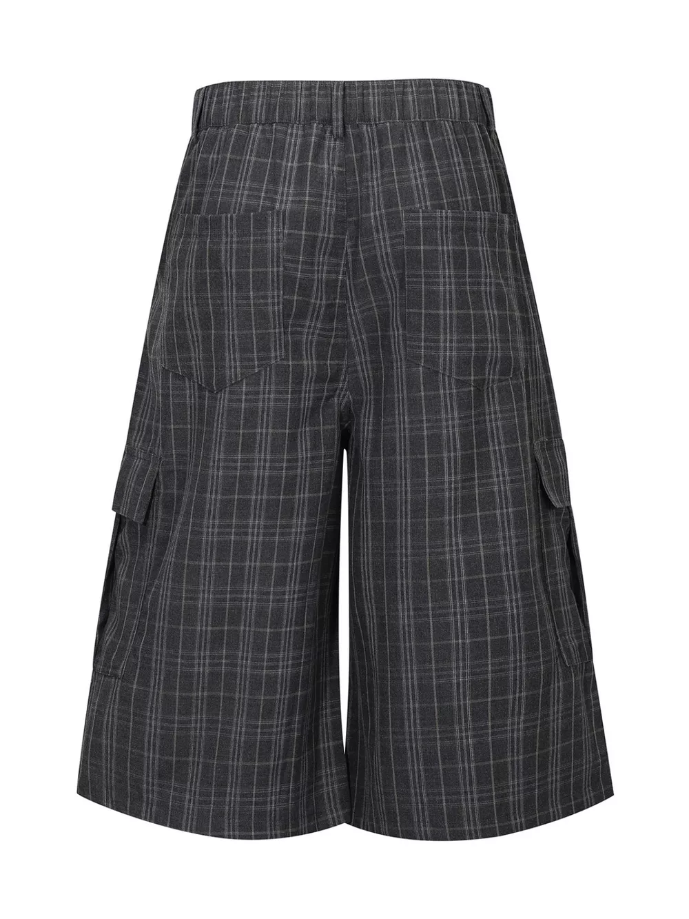 Men's Plaid Wide-Leg Capris