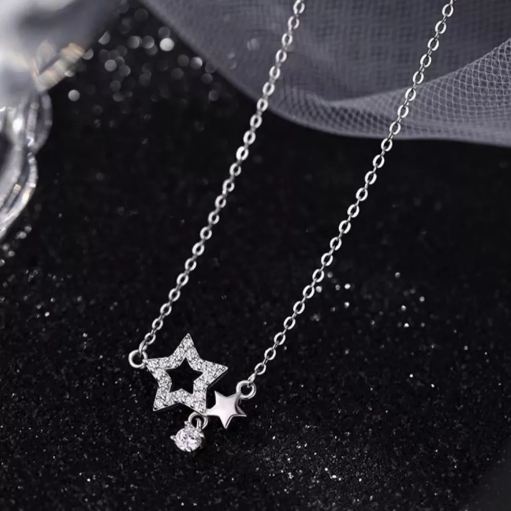 925 Sterling Silver Star Necklace, image 3