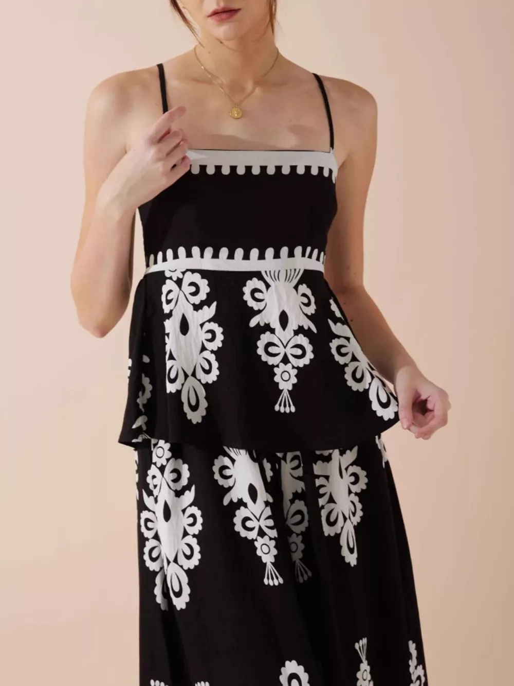 Printed Cami and Wide Leg Pants Set, image 17