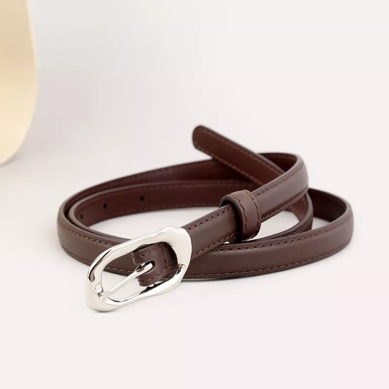 Silver Buckle Skinny Belt, image 4