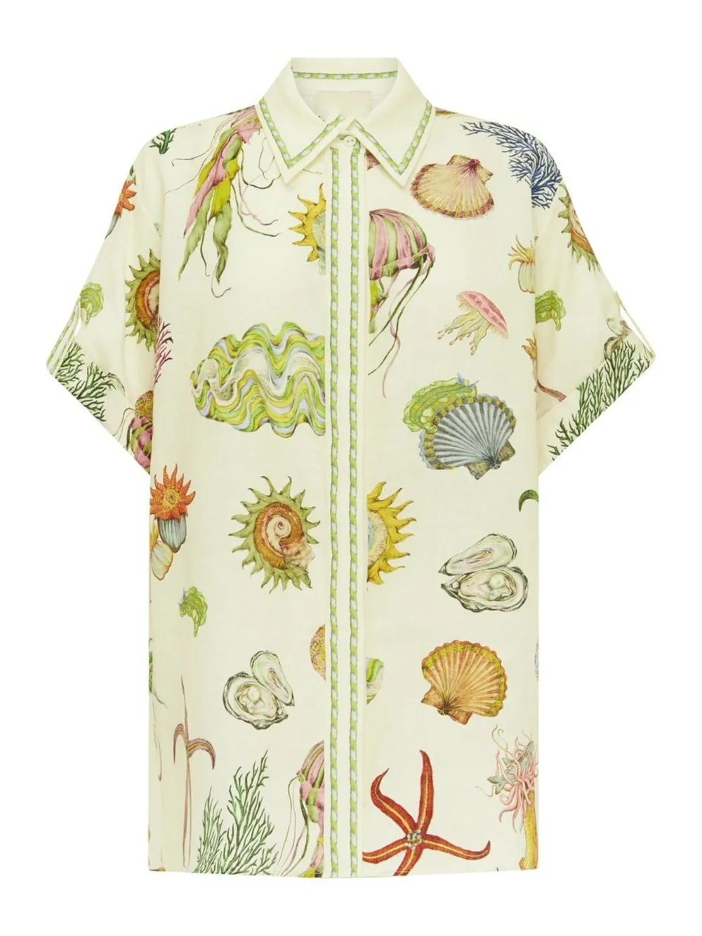Printed Button Up Shirt and Shorts Set, image 10