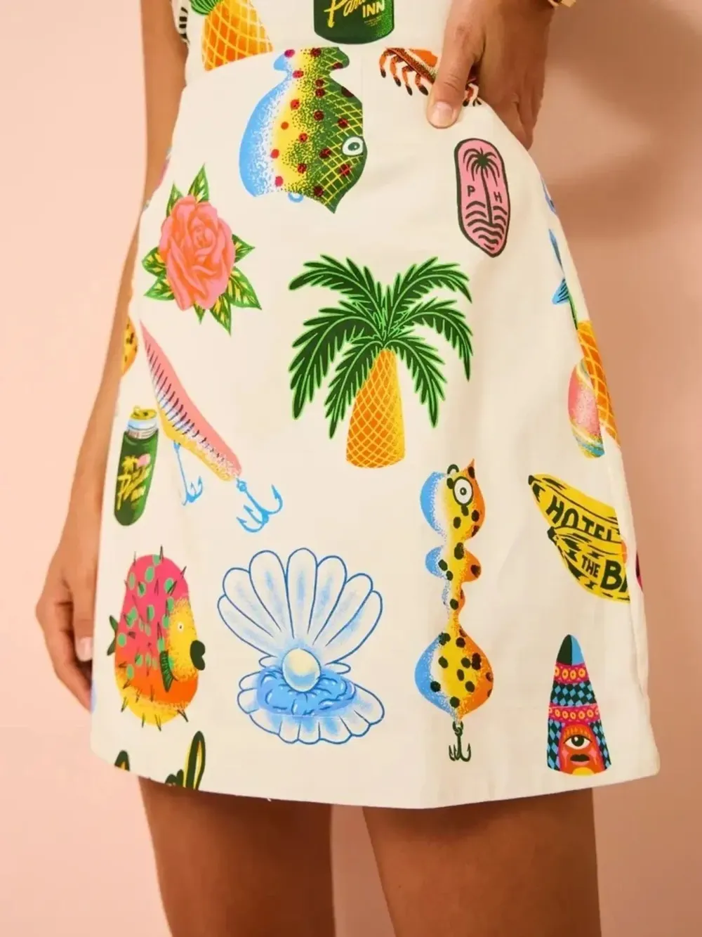 Printed Square Neck Summer Mini Dress, image 9