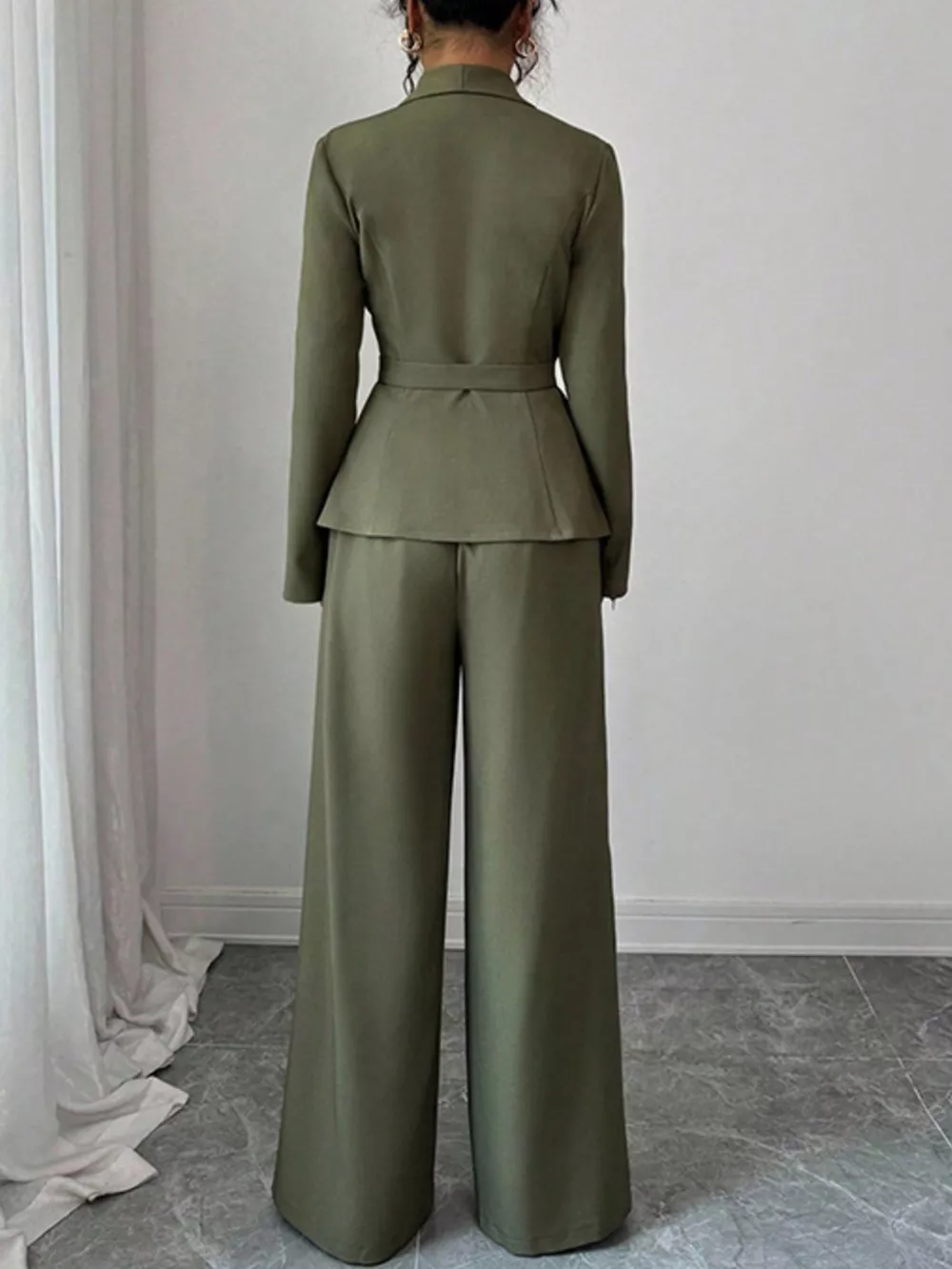One Button Blazer and Pants Set, image 35