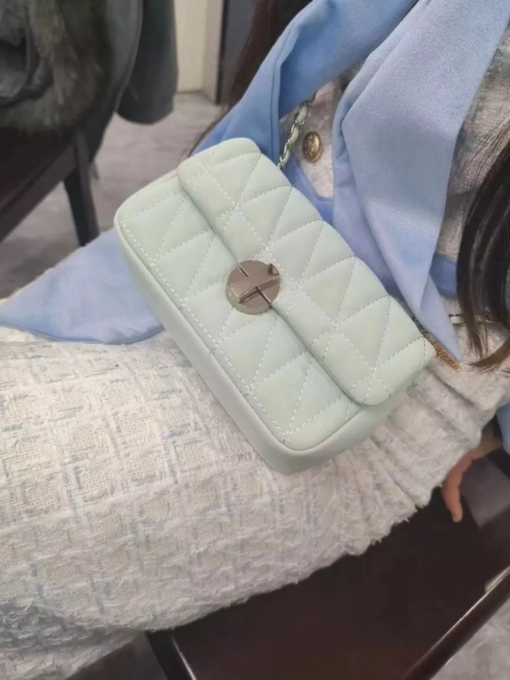 Quilted Flap Chain Crossbody Bag, image 9