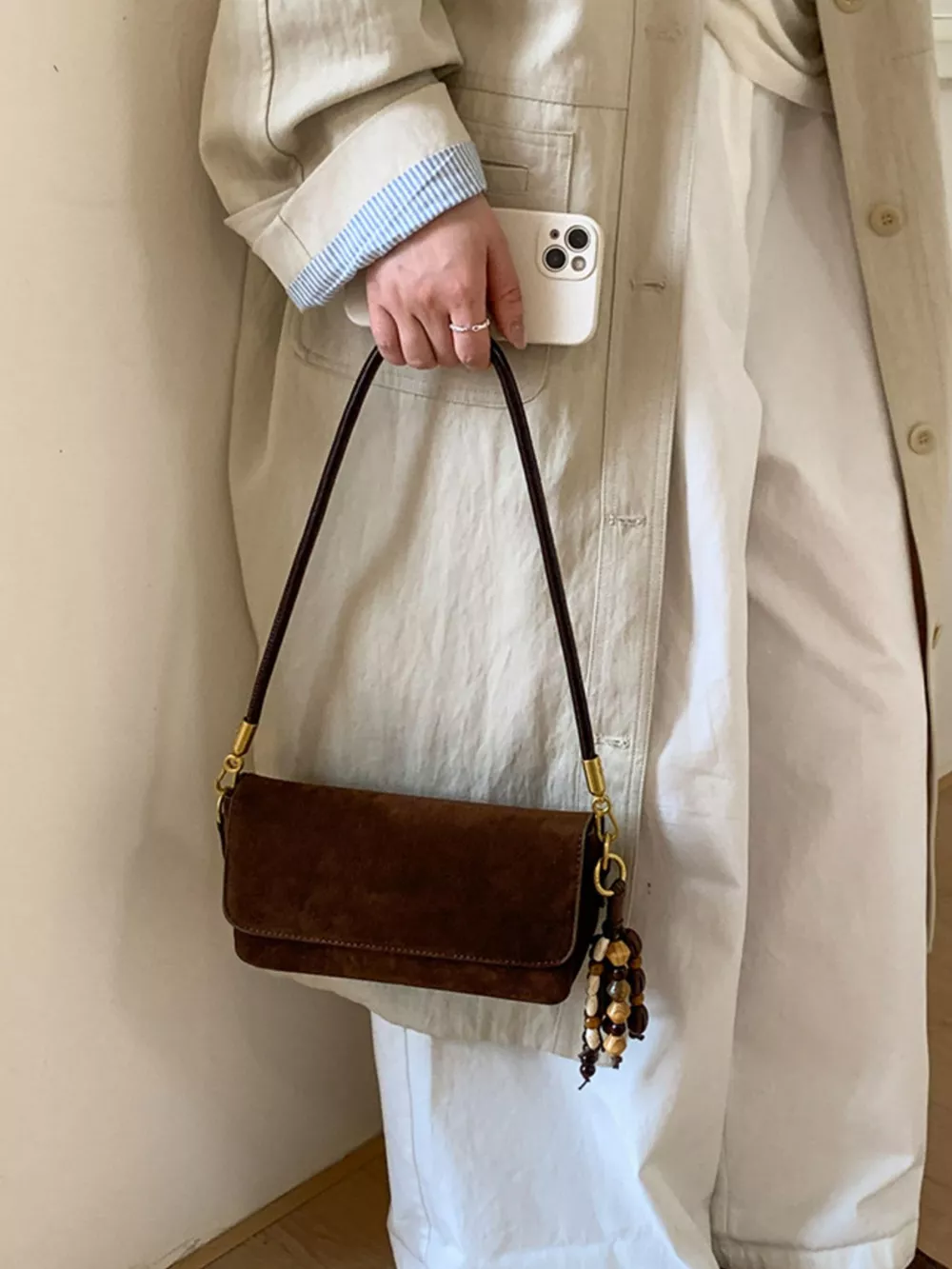 Adjustable Strap Flap Shoulder Bag, image 3