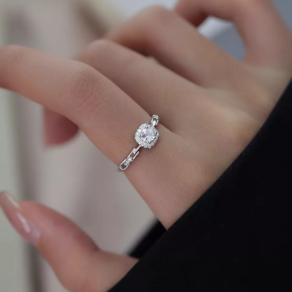 925 Sterling Silver Zircon Ring, image 2