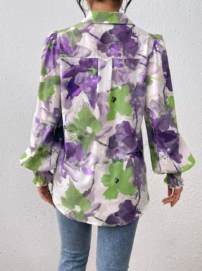 Floral Print Long Sleeve Shirt, image 22