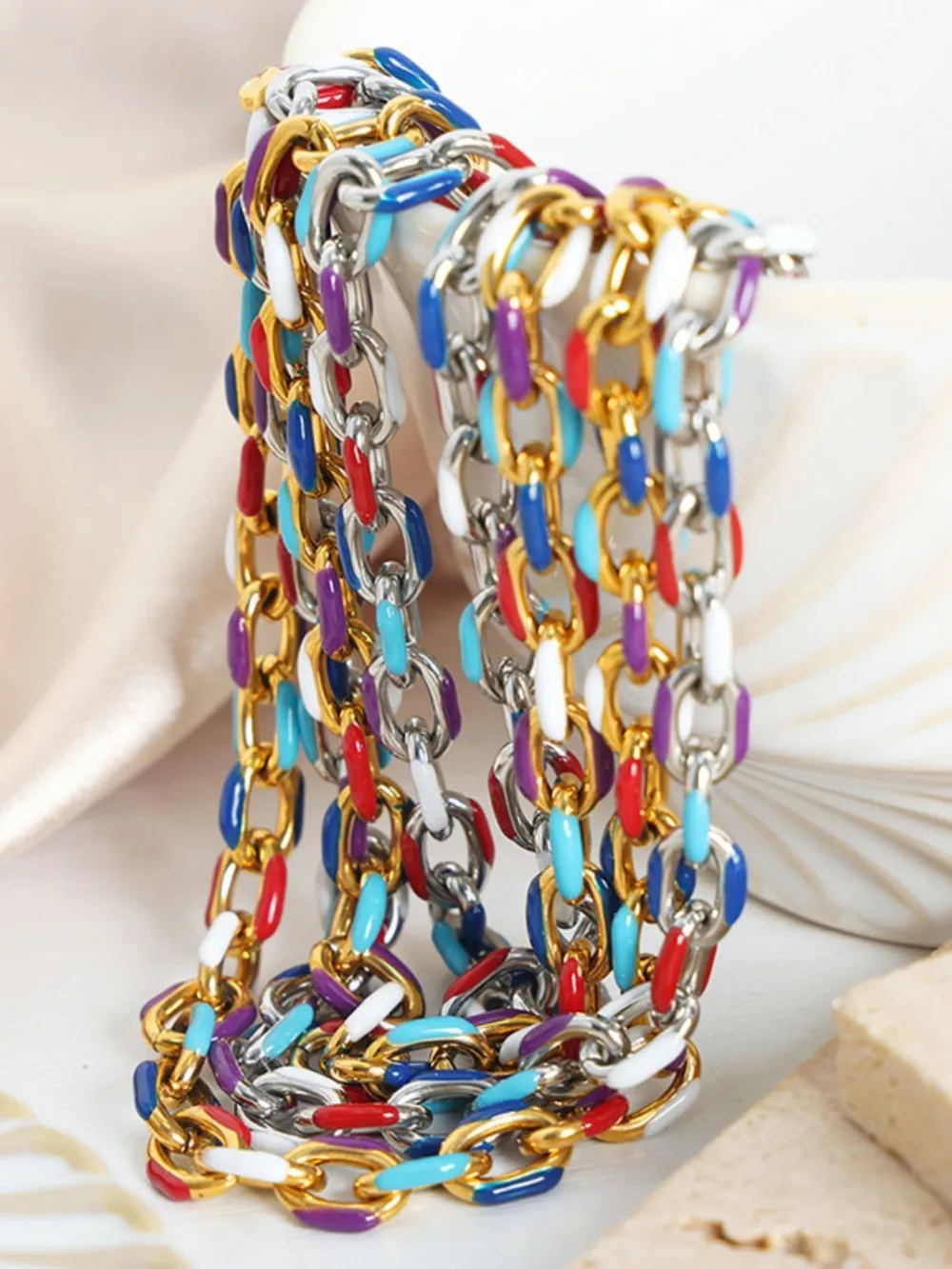 Titanium Steel Oil Drip Chain Bracelet, image 3