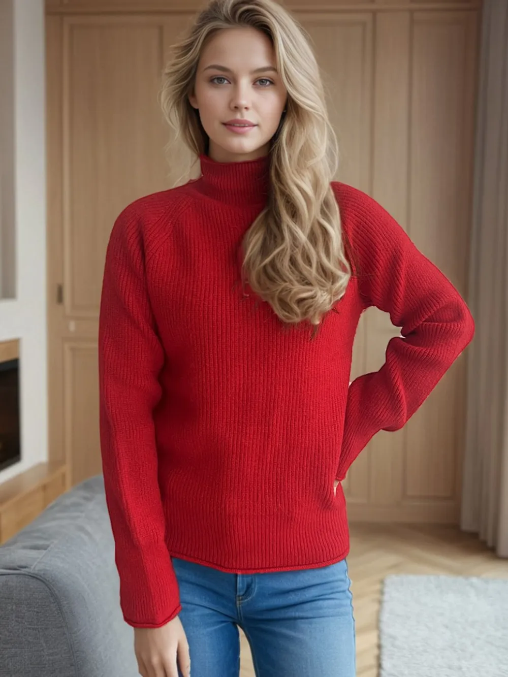 Turtleneck Long Sleeve Sweater, image 7