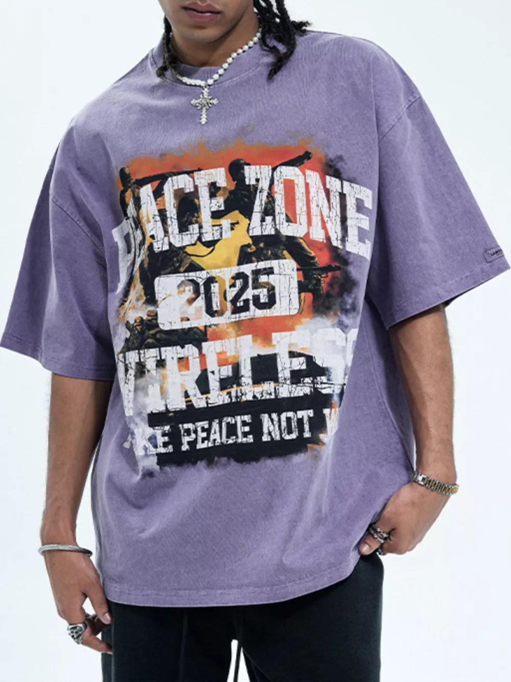 Men's Plus Size Round Neck Short Sleeve T-Shirt, image 6