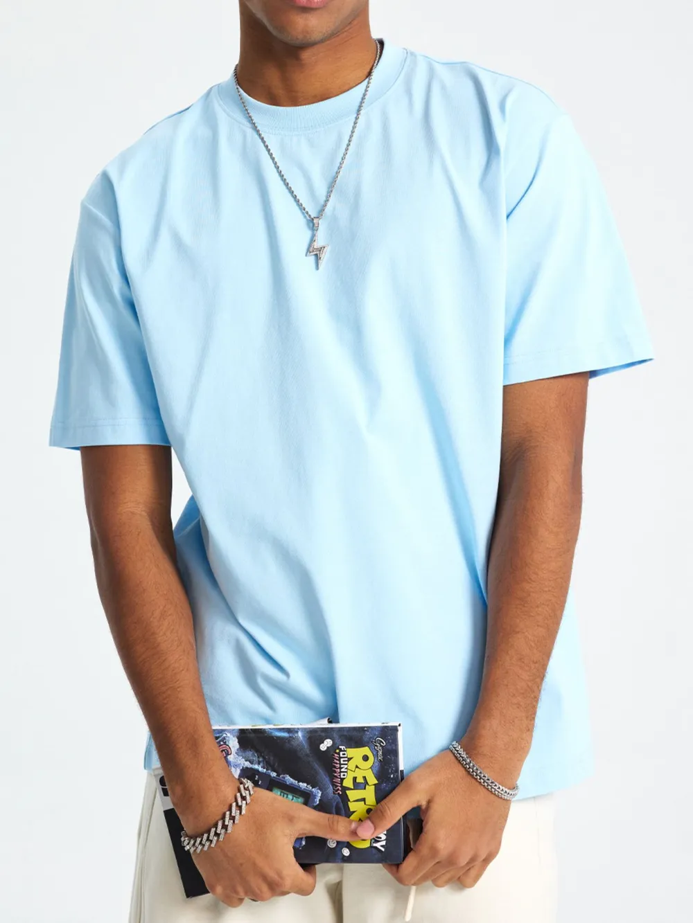 Men's Classic Crew Neck Oversized T-Shirt, image 7