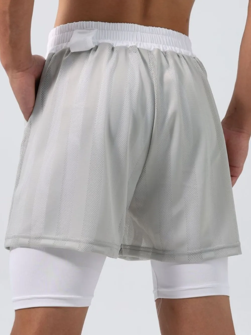 Men's Plus Size Elastic Waist Shorts, image 5