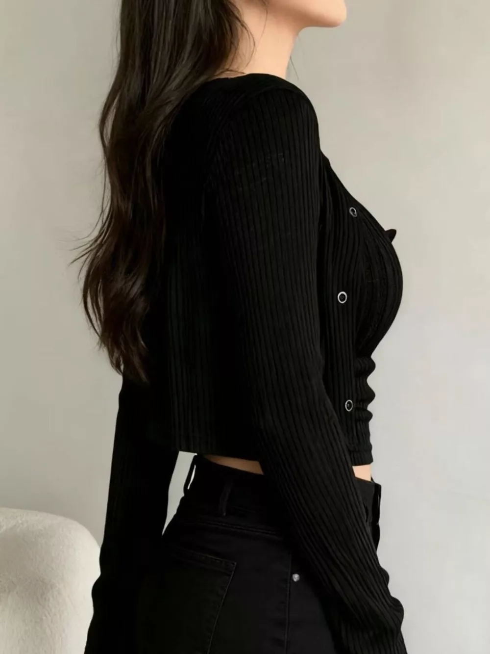 Ribbed Knit Cardigan & Tank Top Set, image 3