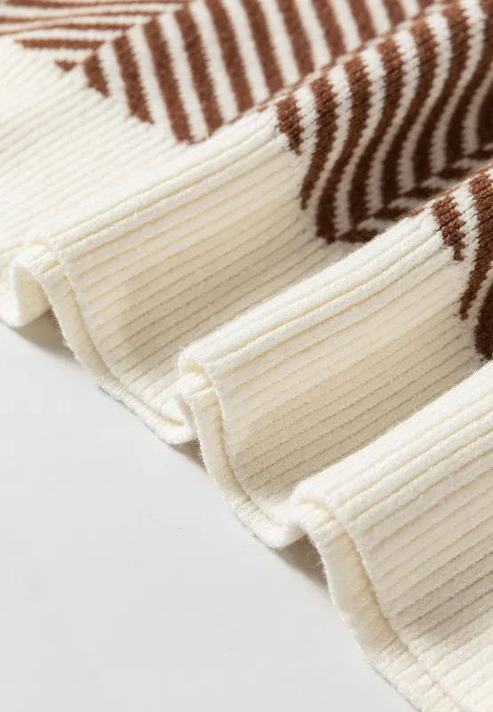Striped Round Neck Long Sleeve Sweater, image 14