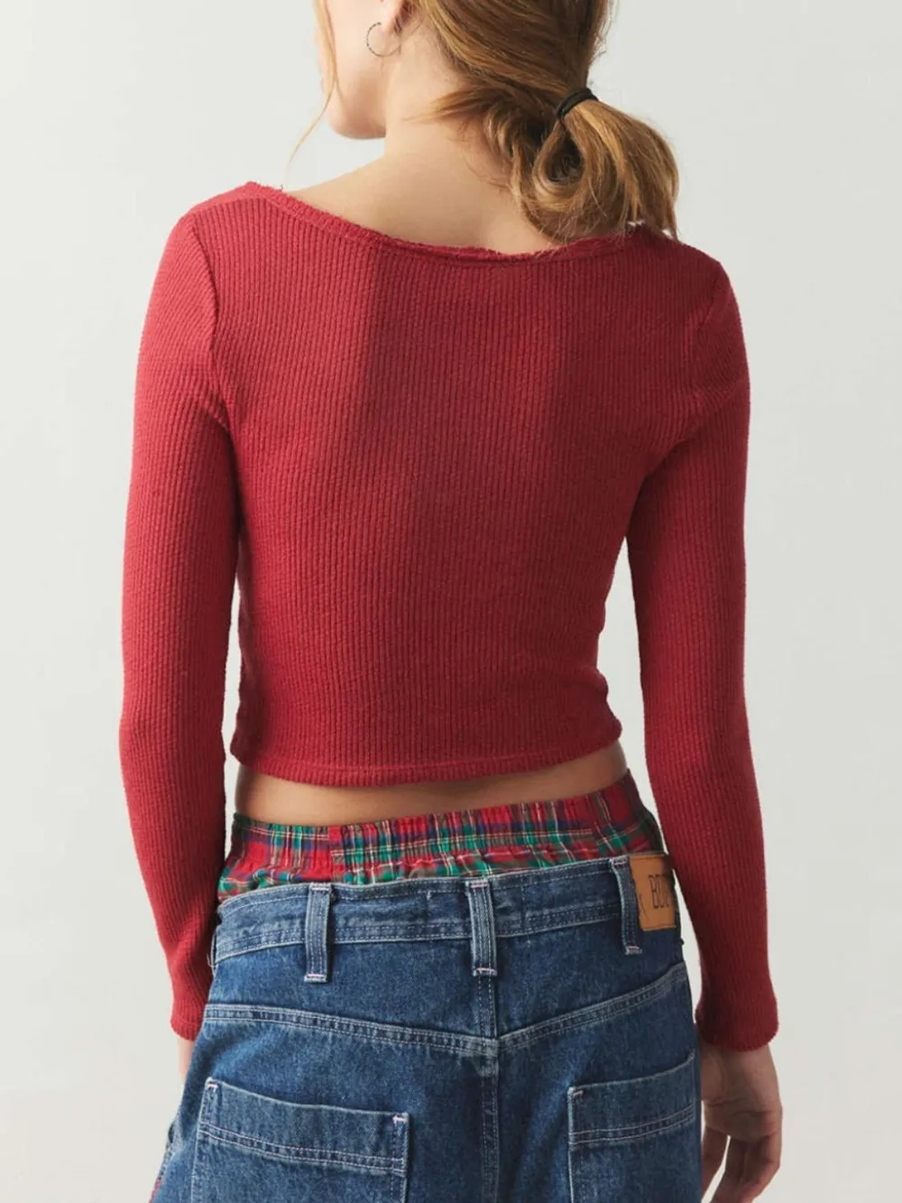 Notched Long Sleeve T-Shirt, image 3