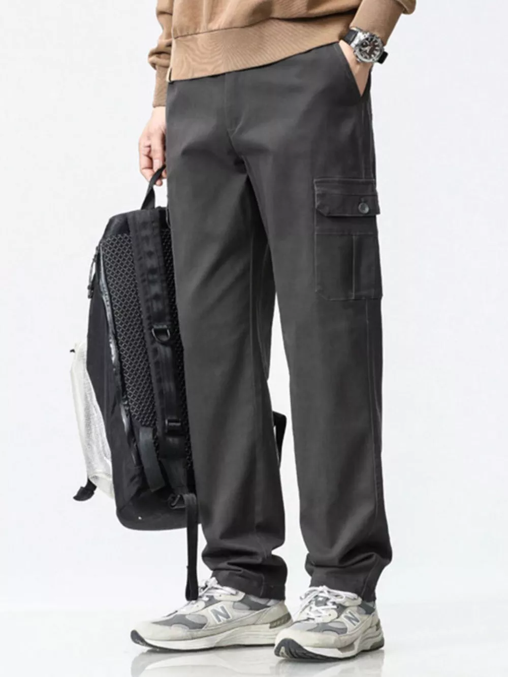 Men's Plus Size Relaxed Fit Cargo Pants, image 8