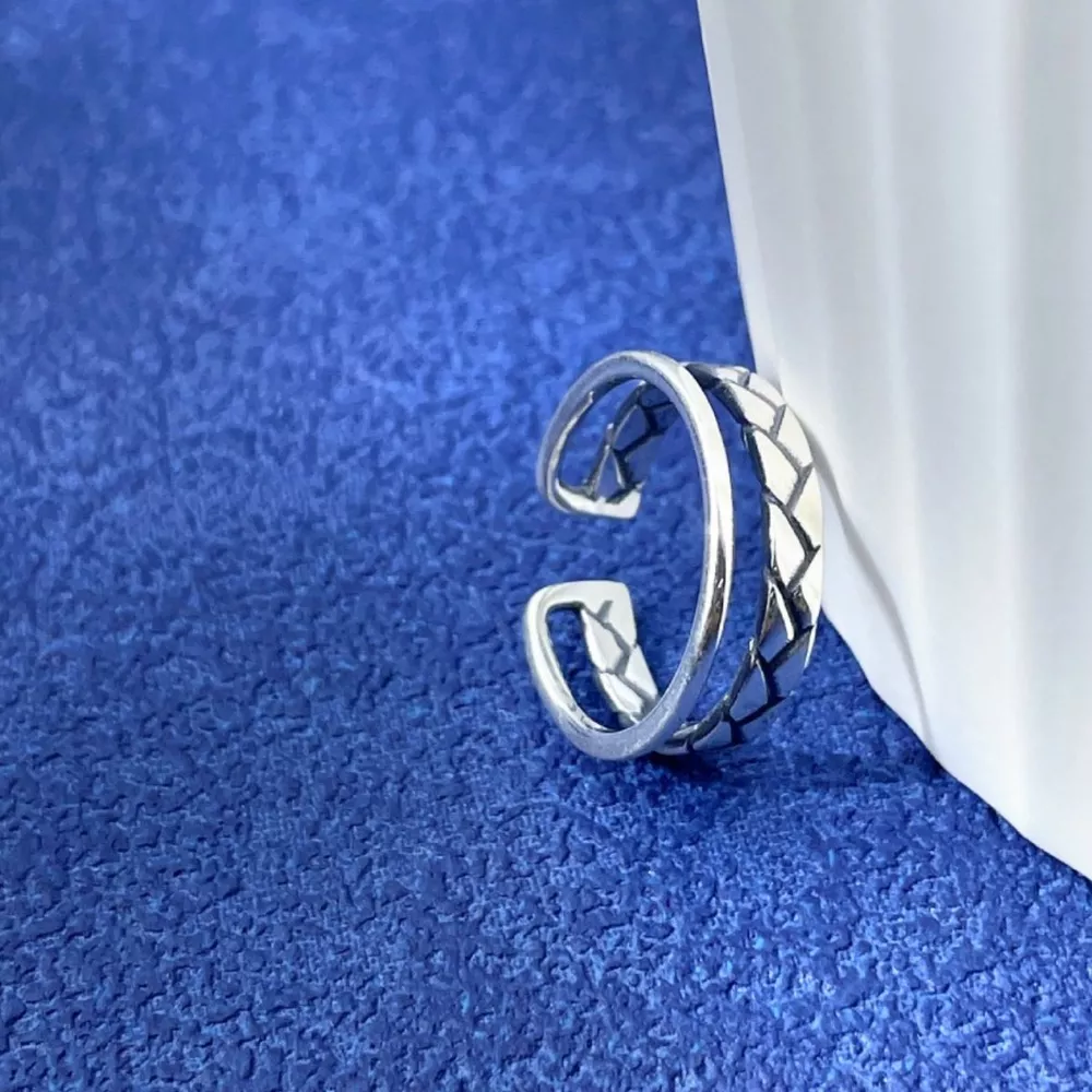 925 Sterling Silver Open Cuff Ring, image 2